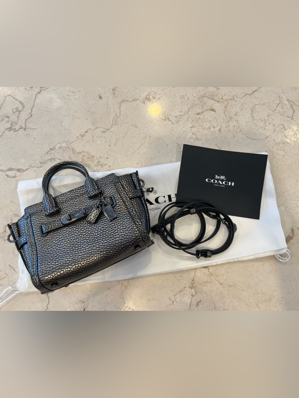 Coach Swagger Micro Metallic Bag